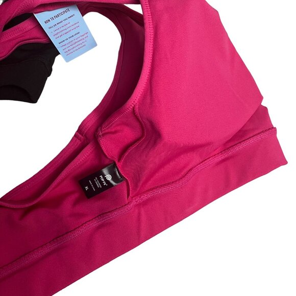 Pop Fit XL Sadie 3313-7 Pink Black Sports Bra Lot - Picture 7 of 8